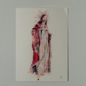 Lámina del sagrado corazón de Gloria Loizaga