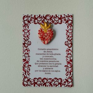 Imán de cerámica del Sagrado Corazón