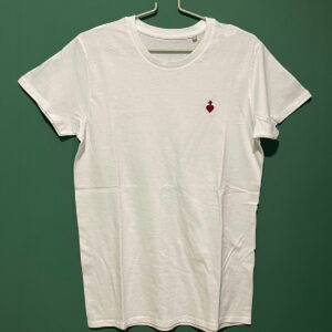 Camiseta blanca bordada Sagrado Corazón